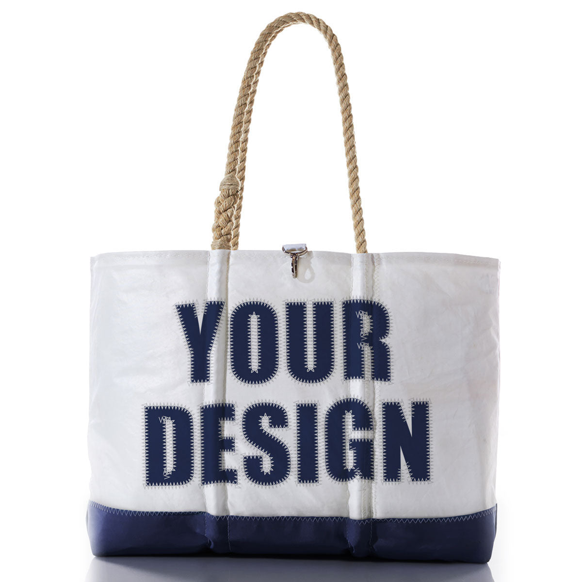 Custom Design Ogunquit Beach Tote Handmade in Maine from Recycled Sails