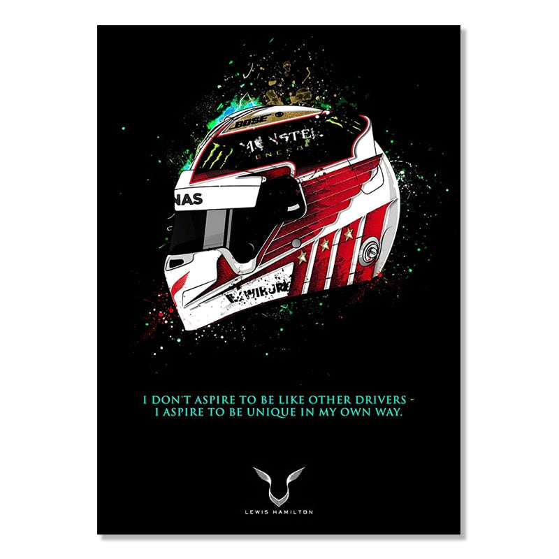 ArtZ® Only For The Driven Paintings - Lewis Hamilton / 19.7 inch by 27.6 inch (50x70cm) No Frame
