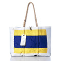 Delta Signal Flag Large Tote Handmade in Maine from Recycled Sails