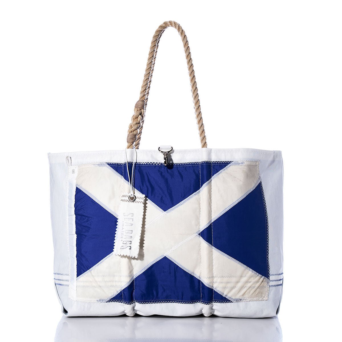 Mike Signal Flag Large Tote Handmade in Maine from Recycled Sails