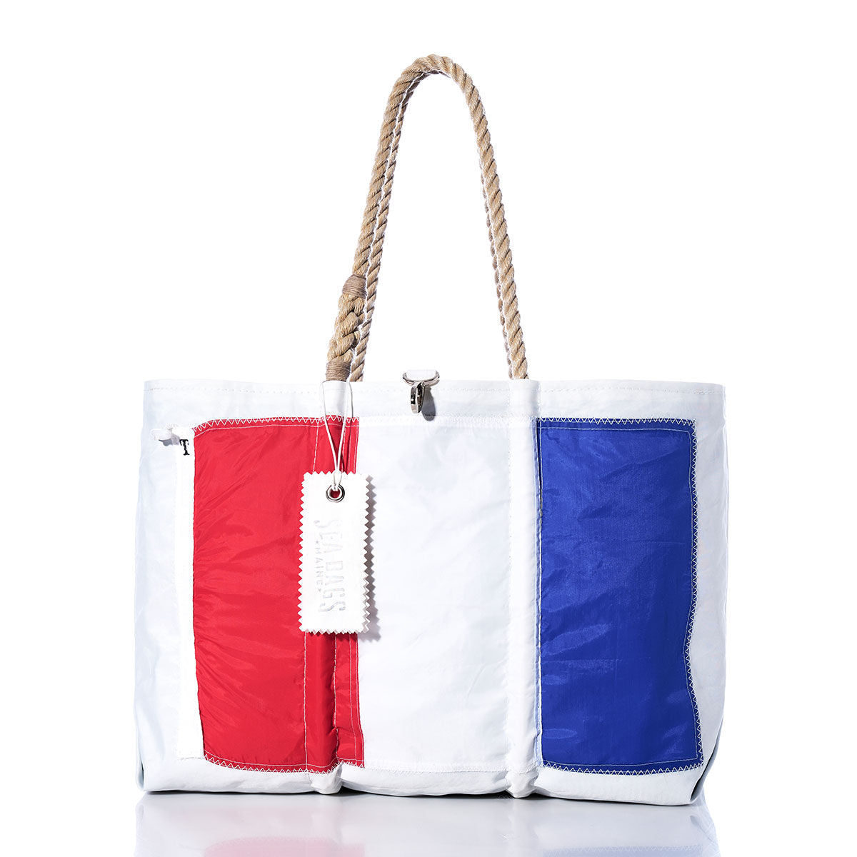 Tango Signal Flag Large Tote Handmade in Maine from Recycled Sails