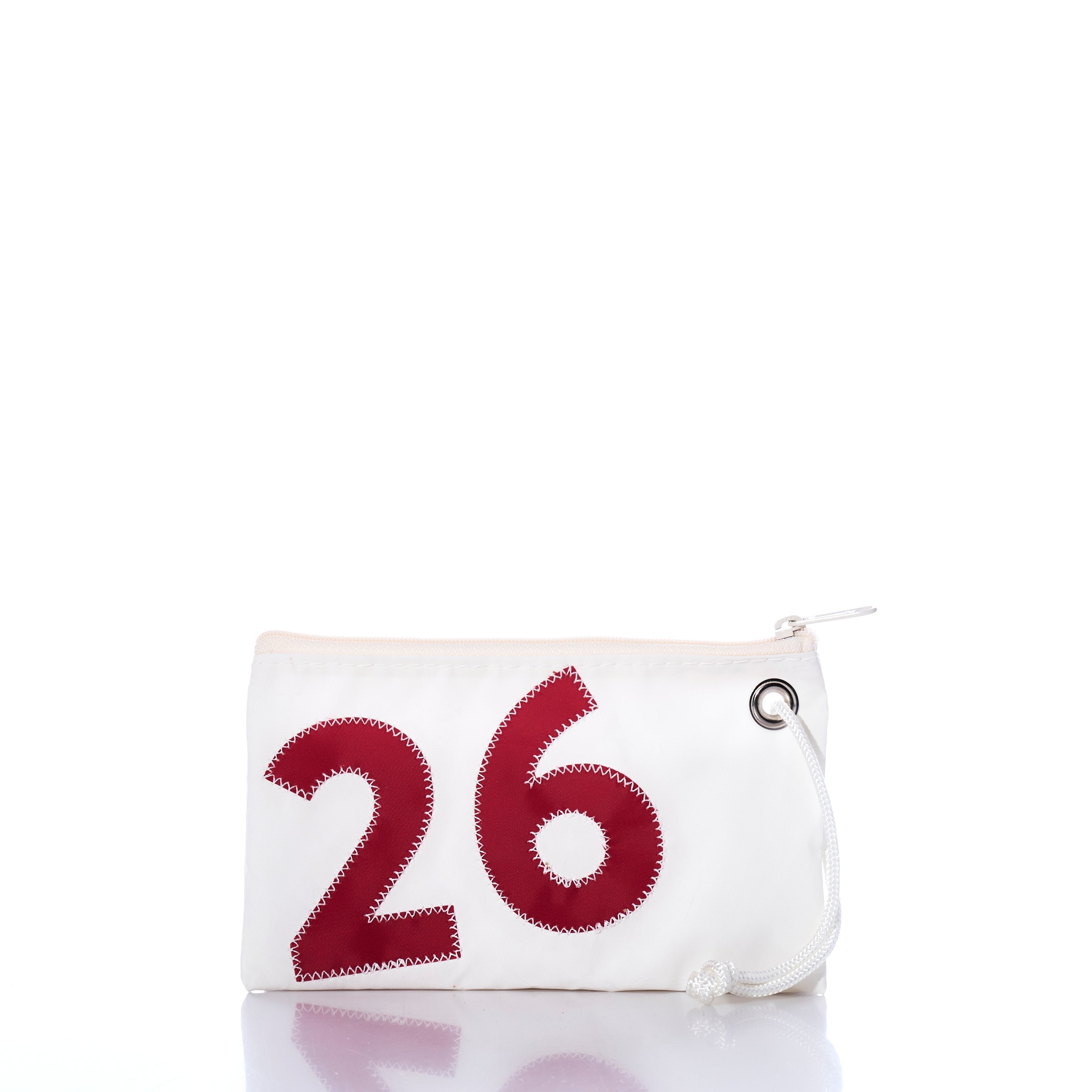 Red 2026 Graduation Wristlet Handmade in Maine from Recycled Sails