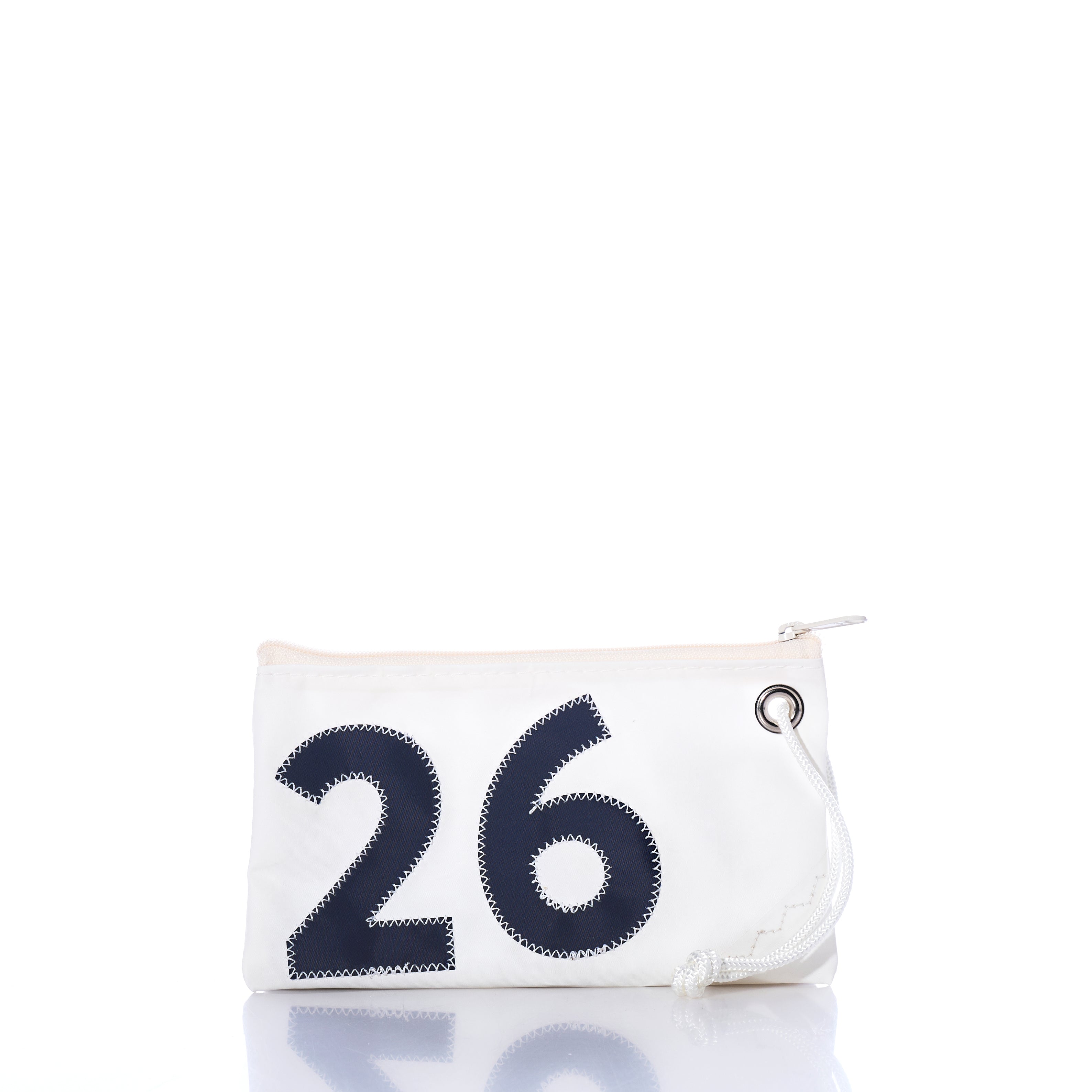 Navy 2026 Graduation Wristlet Handmade in Maine from Recycled Sails