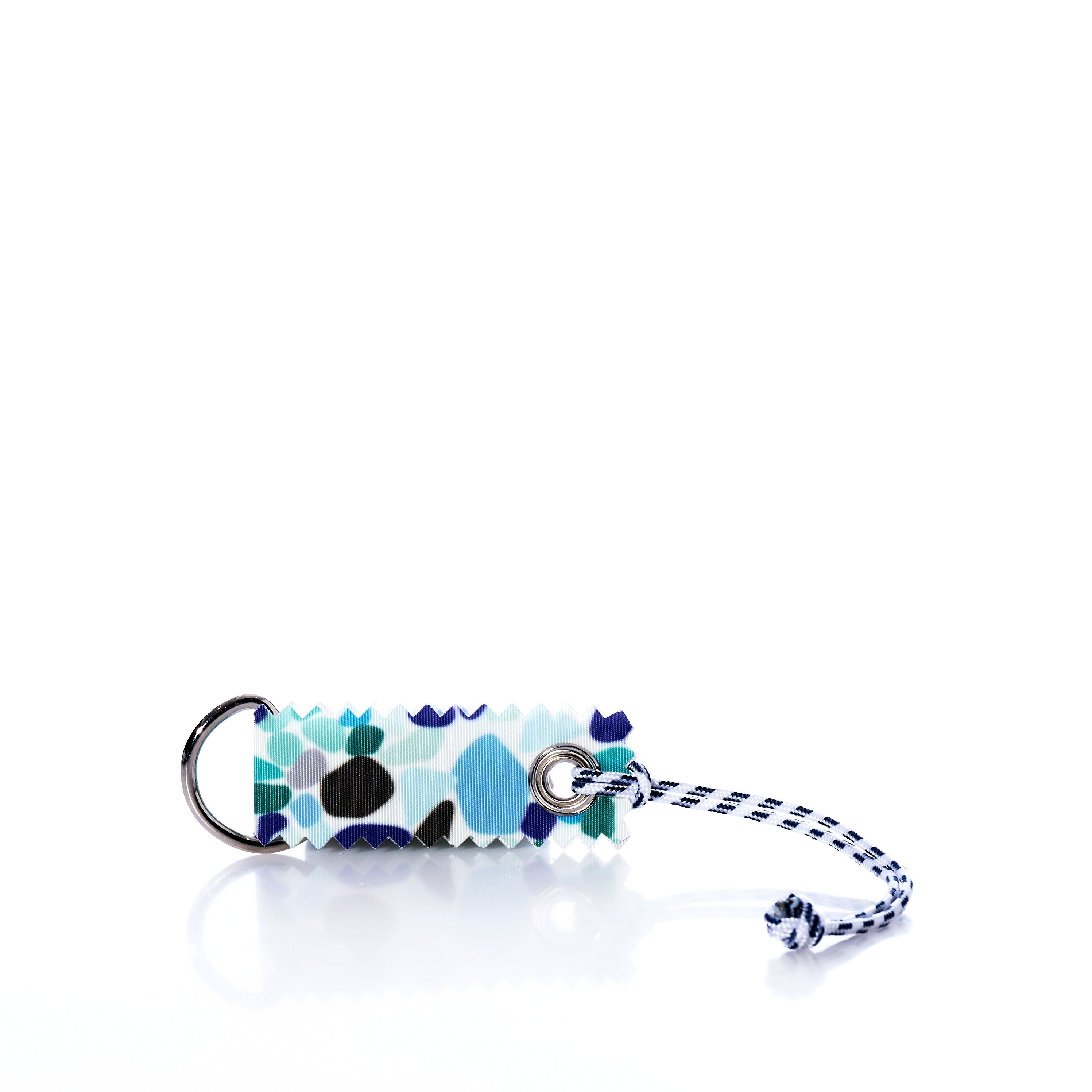 Sea Glass Print Sail Bag Charm Handmade in Maine from Recycled Sails
