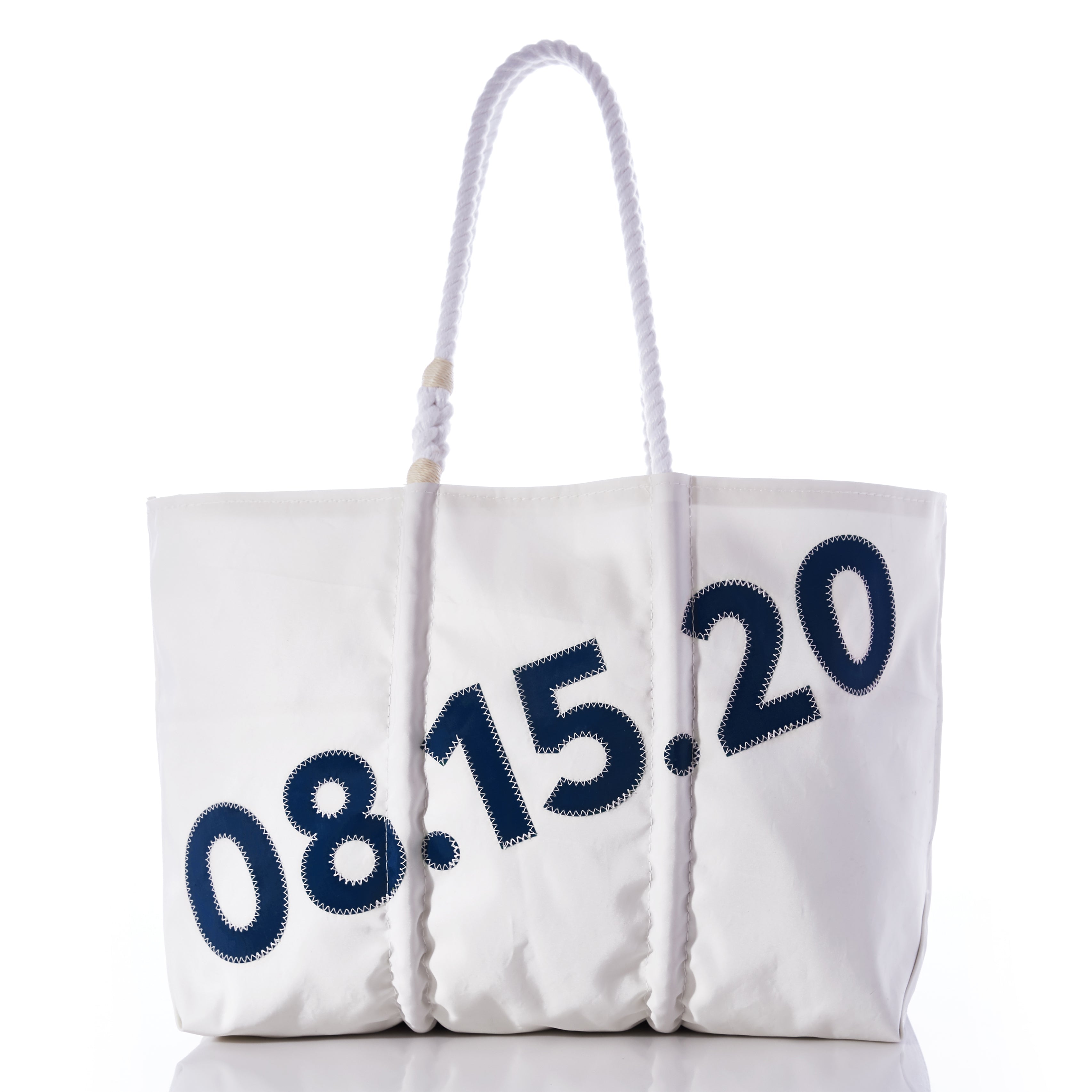 Custom Date Tote Handmade in Maine from Recycled Sails