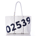 Custom Zip Code Tote Handmade in Maine from Recycled Sails