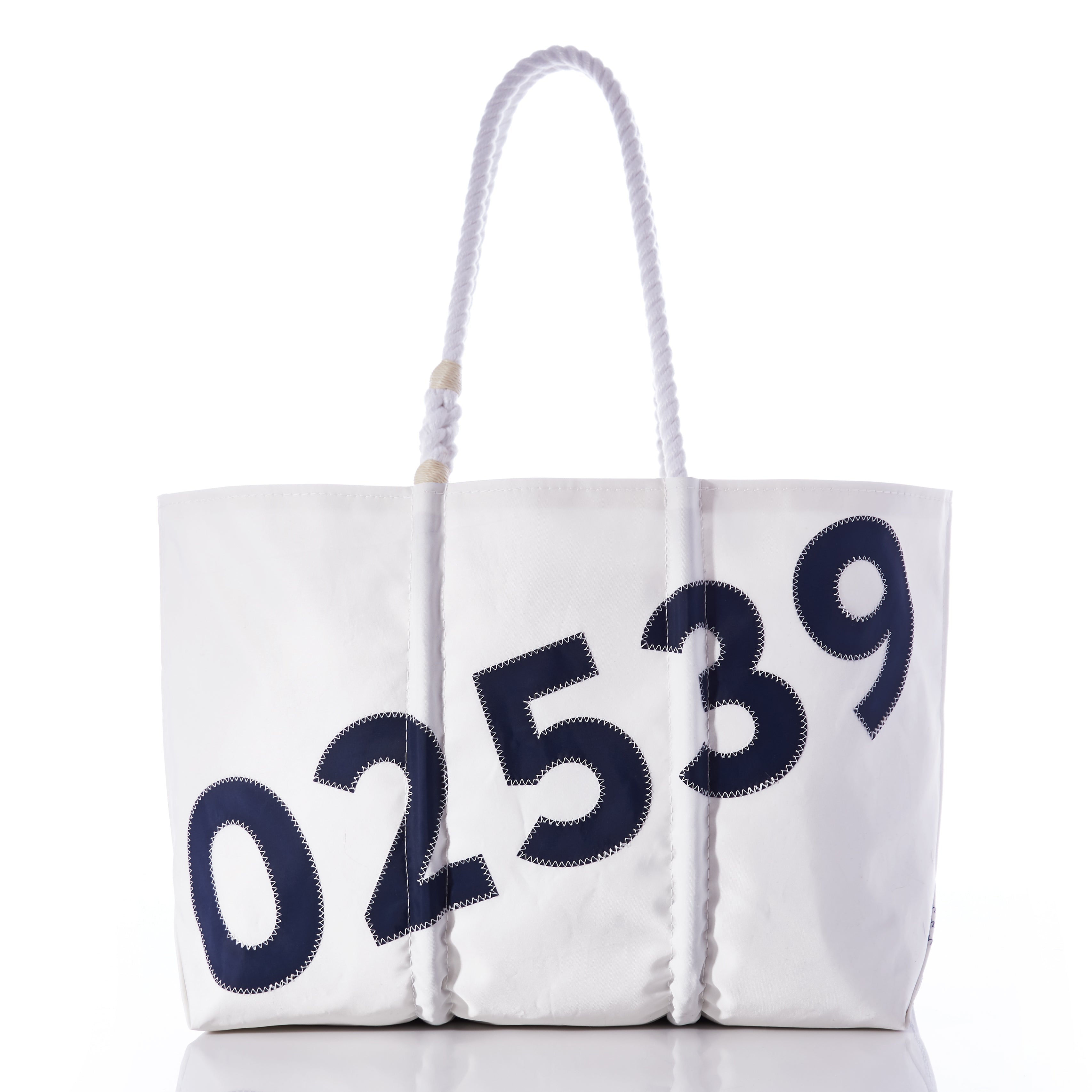 Custom Zip Code Tote Handmade in Maine from Recycled Sails