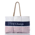 Custom Mariner Stripe Tote Handmade in Maine from Recycled Sails