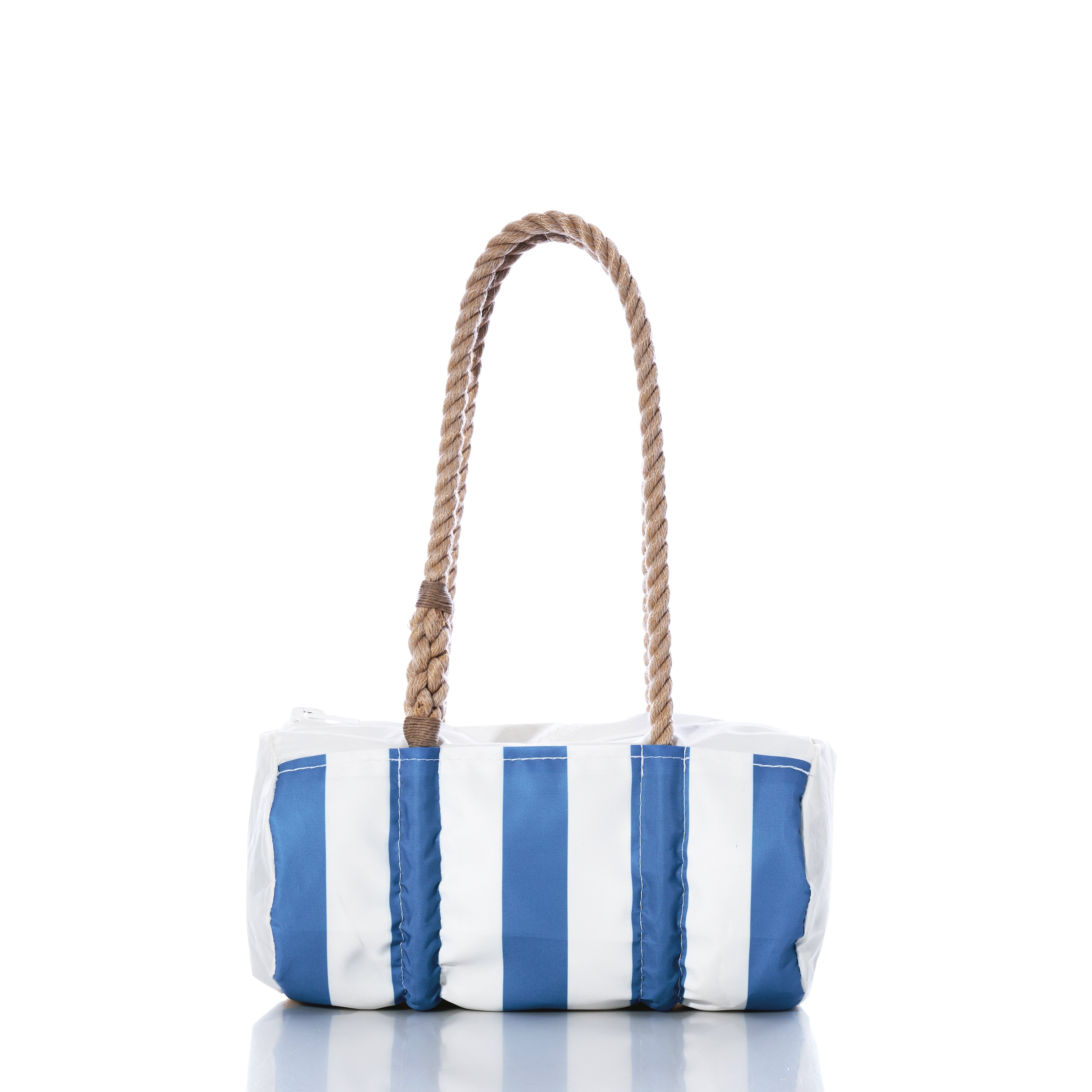 Sun & Sea Stripe Baguette Bag Handmade in Maine from Recycled Sails