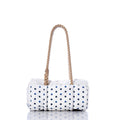 Flip Side Summer Dots  Baguette Bag Handmade in Maine from Recycled Sails