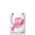 Pink Lobster Beachcomber Bucket Handmade in Maine from Recycled Sails