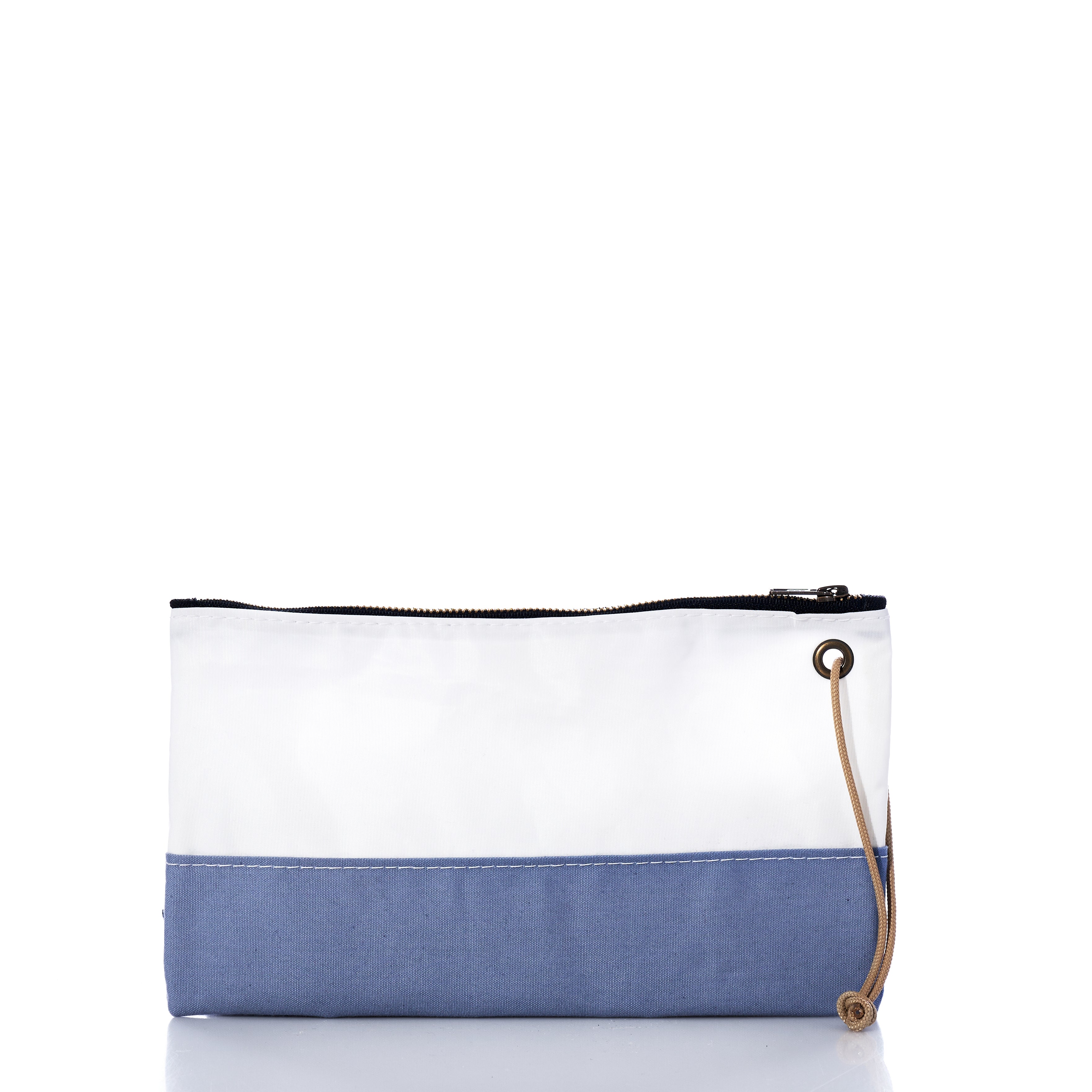 Chambray Blue Chebeague Large Wristlet Handmade in Maine from Recycled Sails