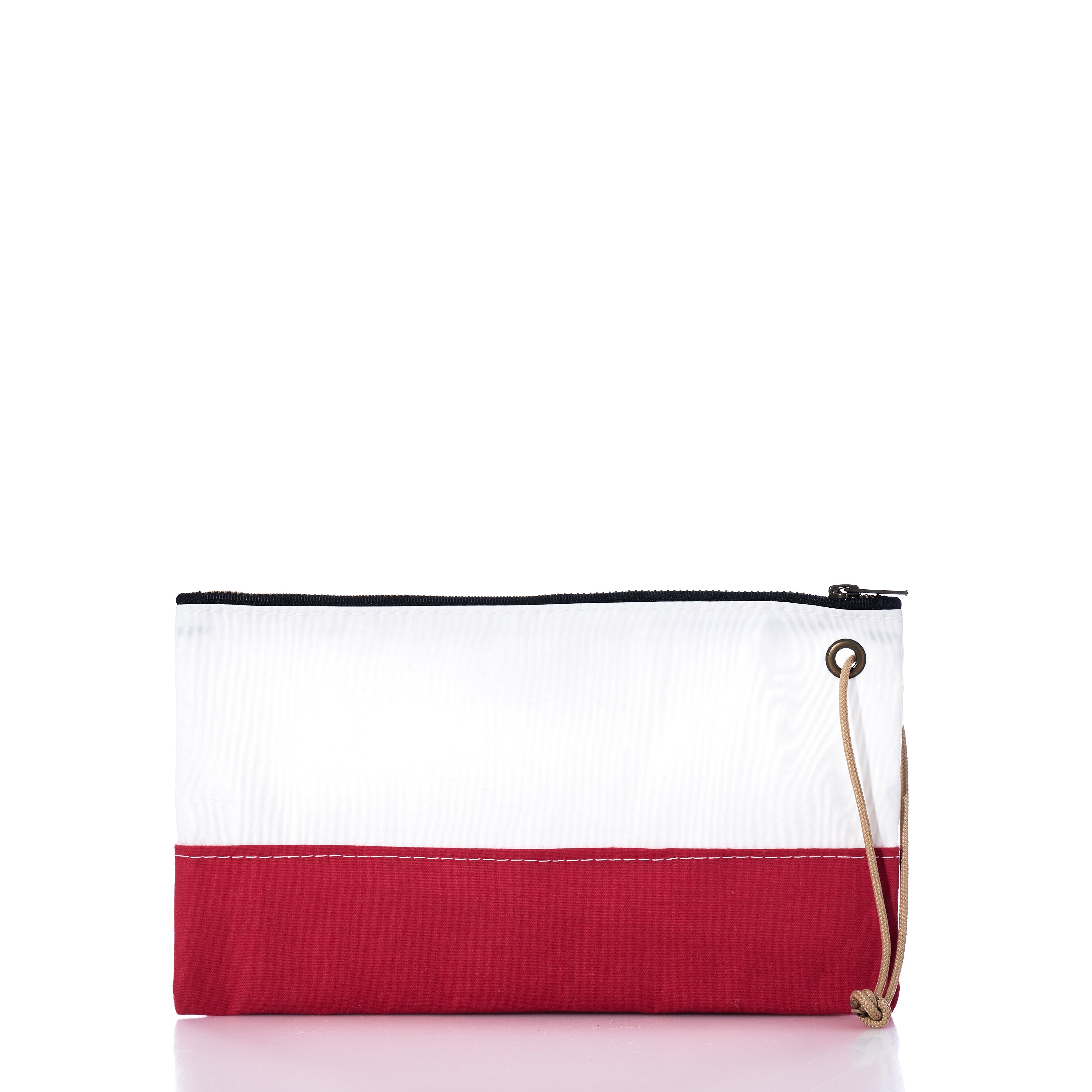 Red Chebeague Large Wristlet Handmade in Maine from Recycled Sails