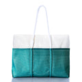Ocean Teal Beachcomber Tote Handmade in Maine from Recycled Sails