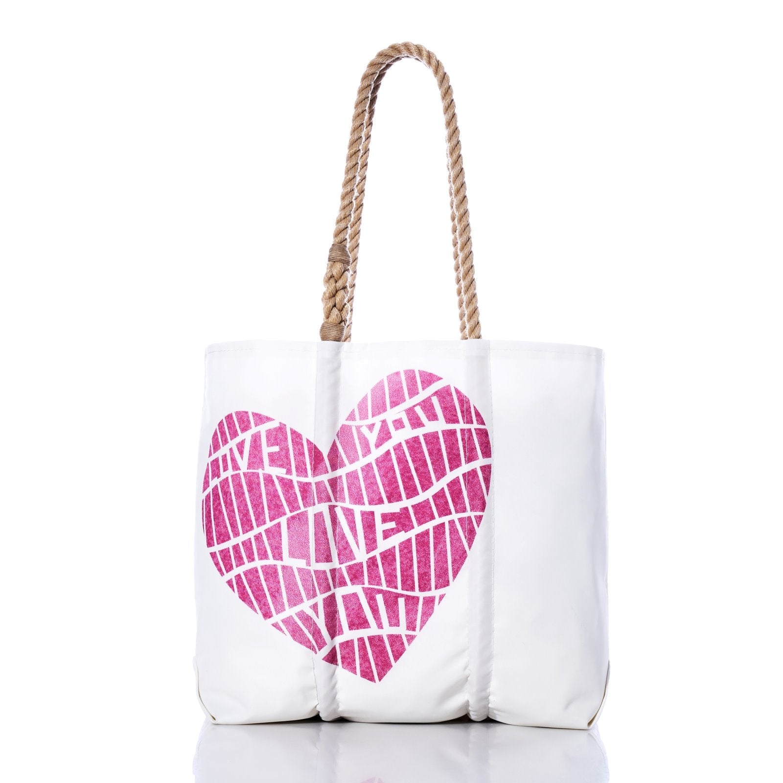 Love Notes Medium Tote Handmade in Maine from Recycled Sails