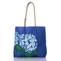 Harbor Blue Hydrangea Medium Tote Handmade in Maine from Recycled Sails