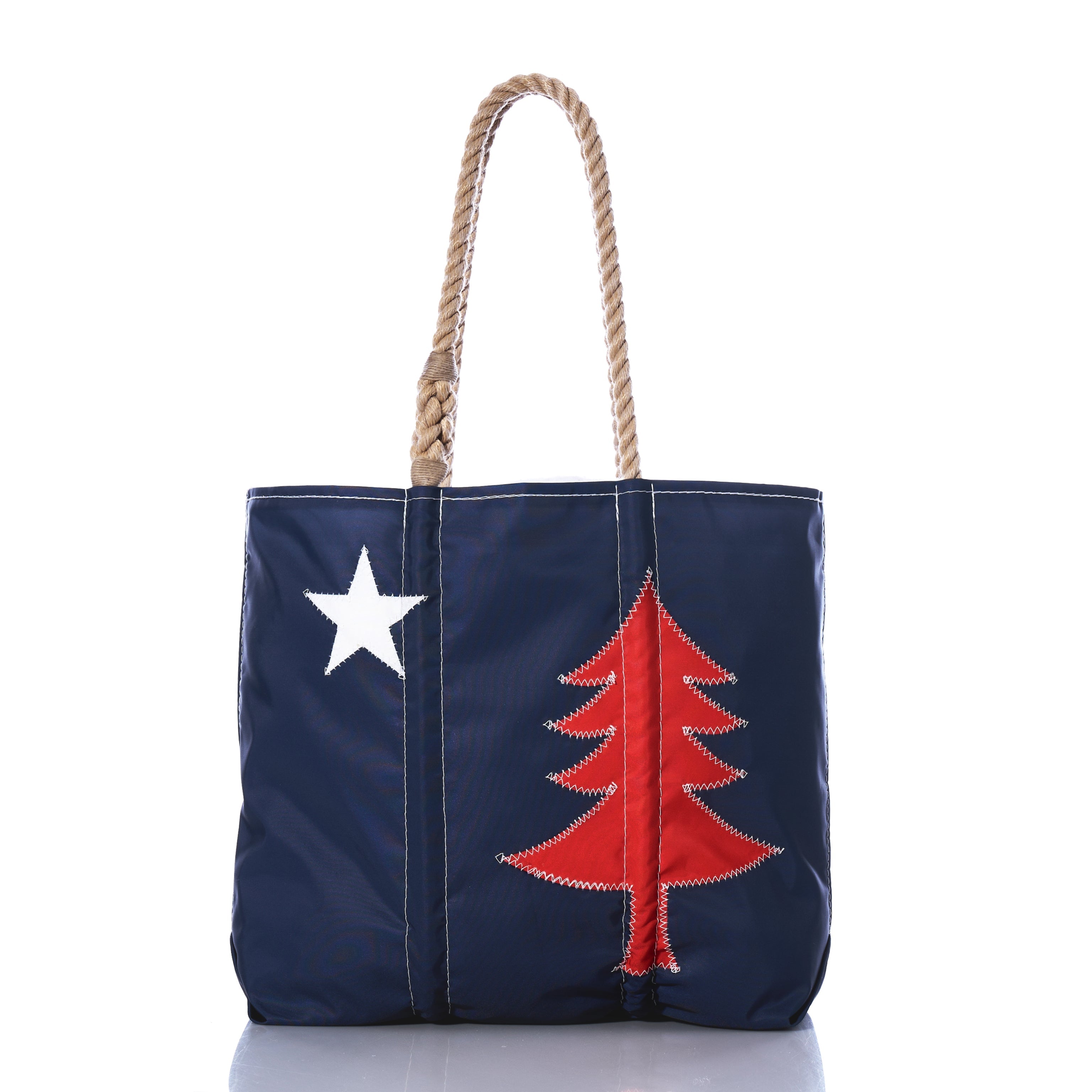 250th Patriotic Pine Medium Tote Handmade in Maine from Recycled Sails