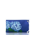 Harbor Blue Hydrangea Large Wristlet Handmade in Maine from Recycled Sails