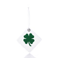 Four Leaf Clover Sail Cloth Gift Tag Handmade in Maine from Recycled Sails