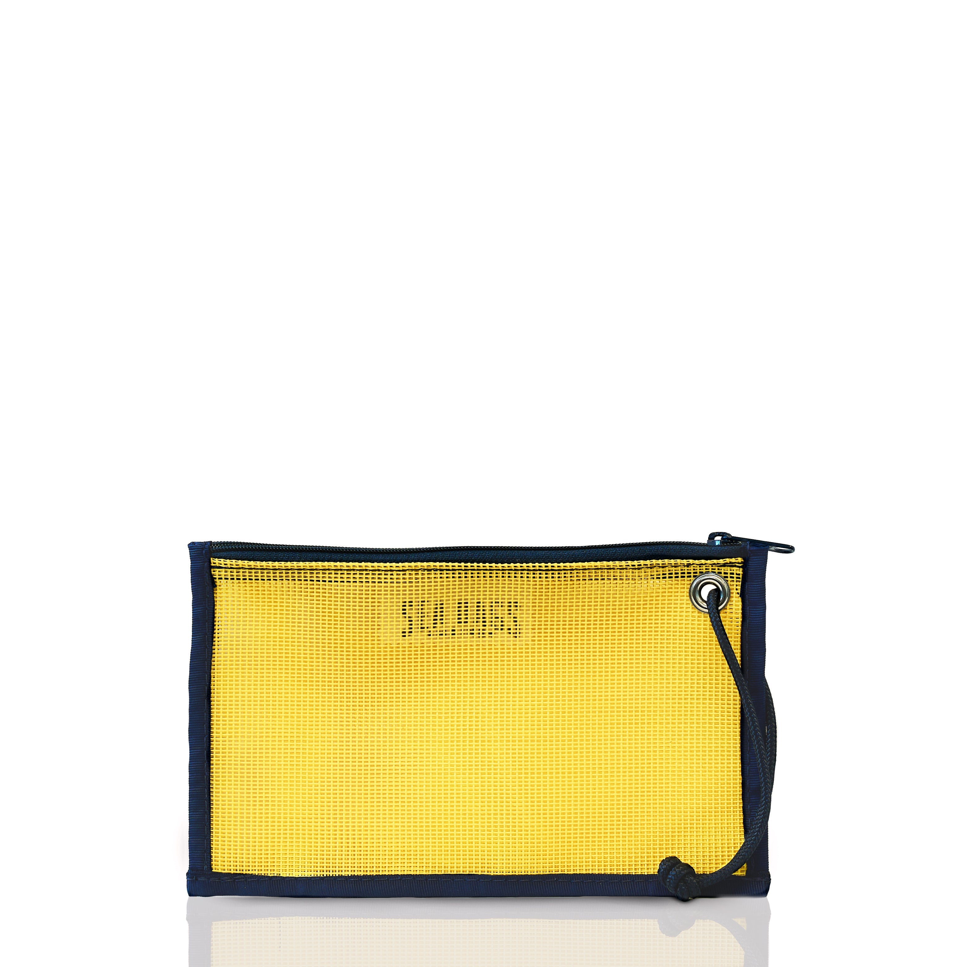 Goldenrod Mesh Tote Organizer Pouch Handmade in Maine from Recycled Sails