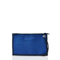 Harbor Blue Mesh Tote Organizer Pouch Handmade in Maine from Recycled Sails