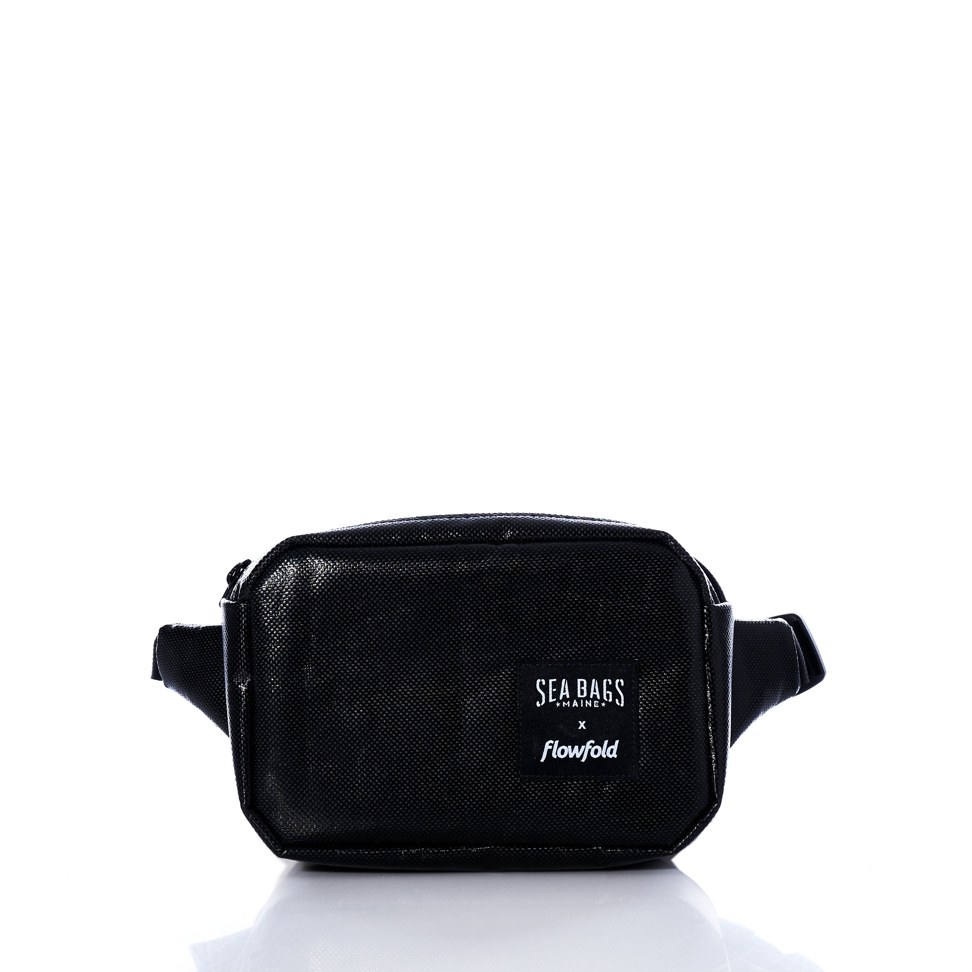 Black Dragon Belt Bag Handmade in Maine from Recycled Sails