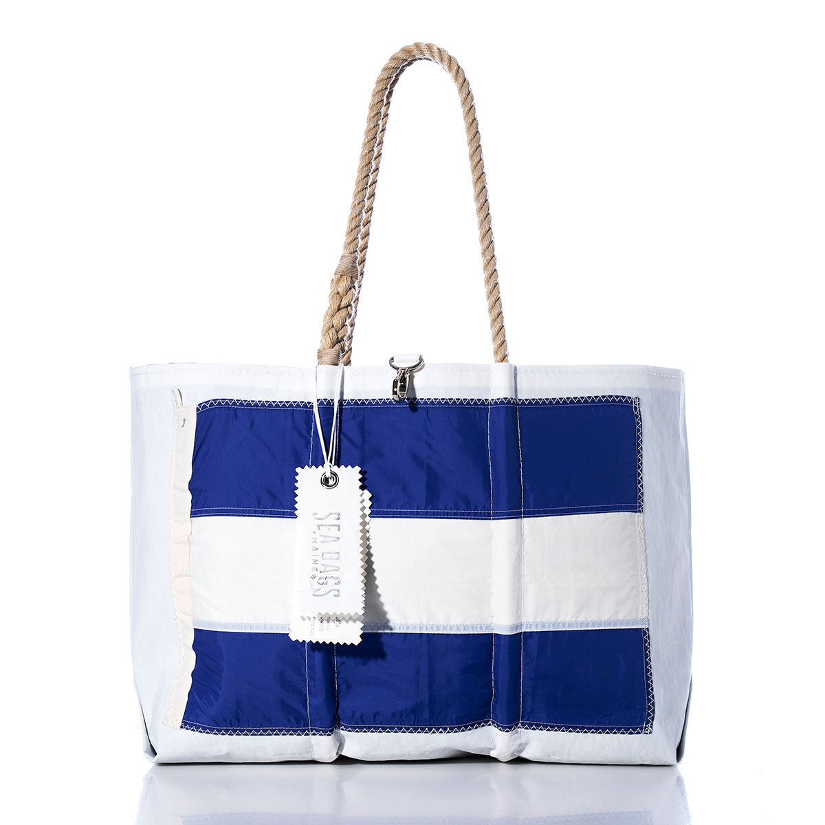 Juliett Signal Flag Large Tote Handmade in Maine from Recycled Sails