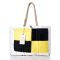 Lima Signal Flag Large Tote Handmade in Maine from Recycled Sails