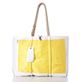 Quebec Signal Flag Large Tote Handmade in Maine from Recycled Sails
