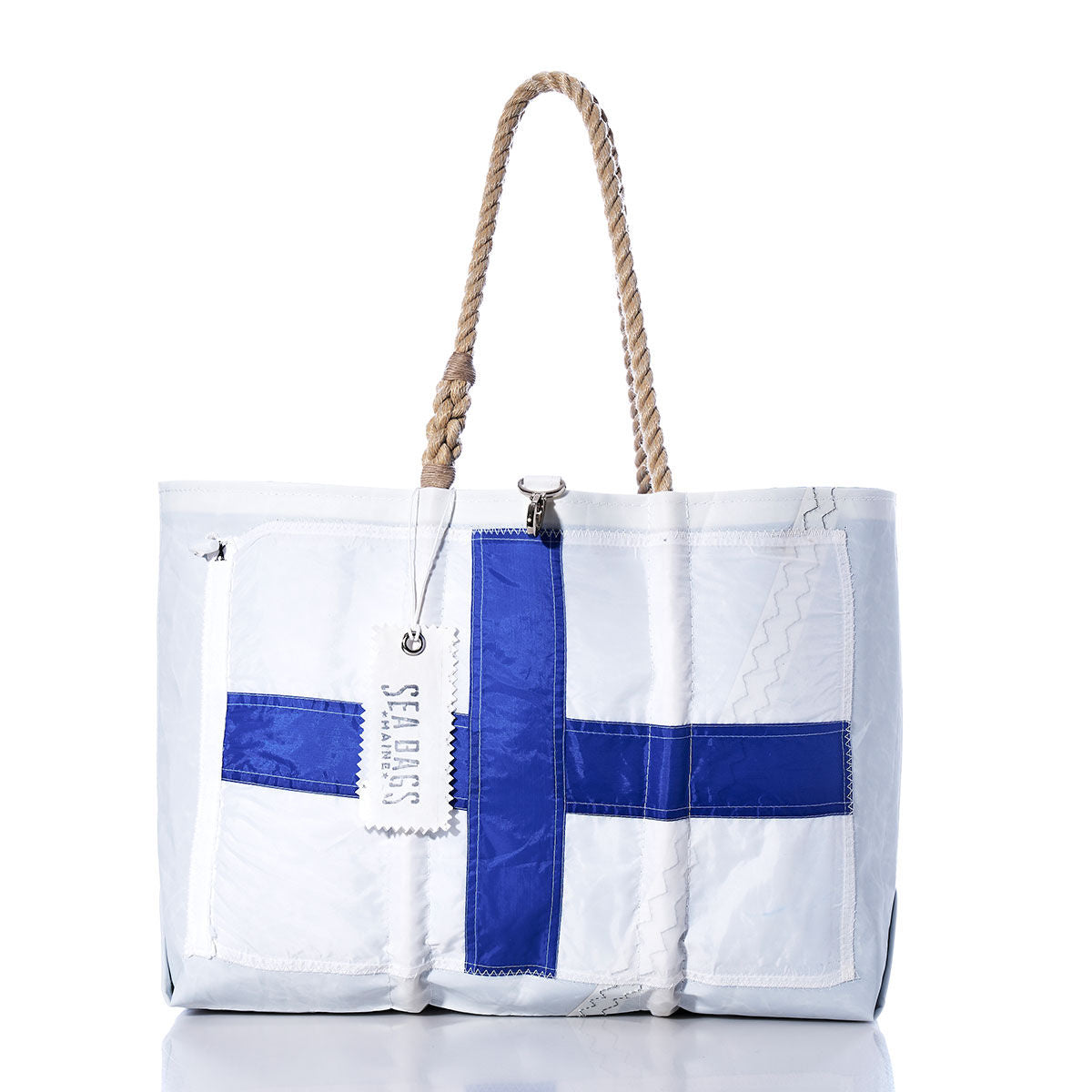 Xray Signal Flag Large Tote Handmade in Maine from Recycled Sails