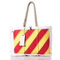 Yankee Signal Flag Large Tote Handmade in Maine from Recycled Sails