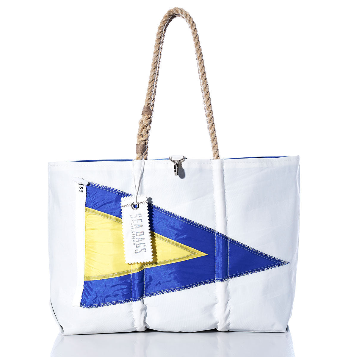 1st Repeat Signal Flag Large Tote Handmade in Maine from Recycled Sails