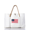 U.S. Yacht Ensign Wharf Tote Handmade in Maine from Recycled Sails