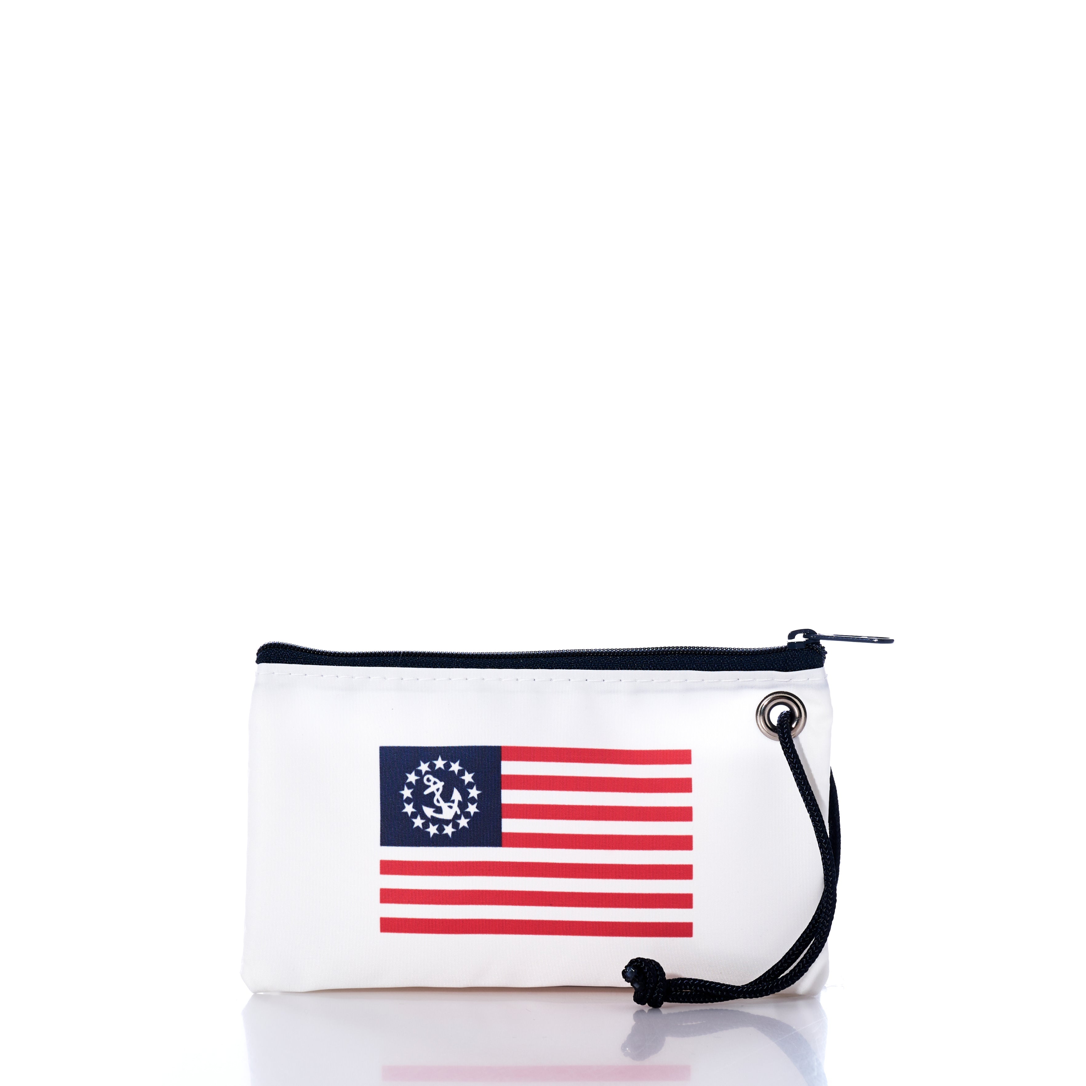 U.S. Yacht Ensign Wristlet Handmade in Maine from Recycled Sails