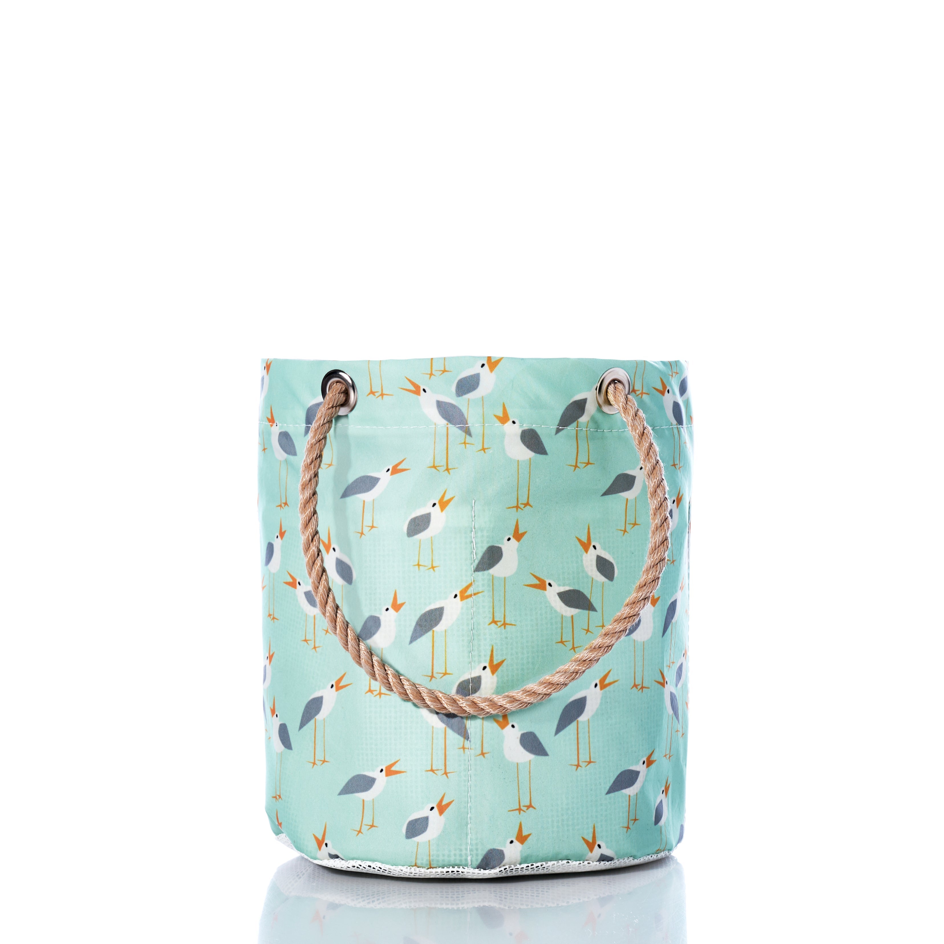 Wharf Gulls Beachcomber Bucket Handmade in Maine from Recycled Sails