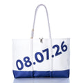 Custom Date Ogunquit Beach Tote Handmade in Maine from Recycled Sails