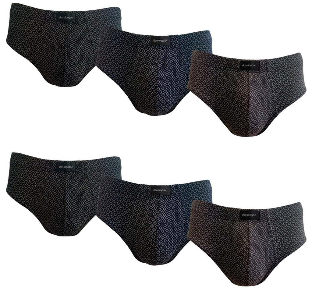 Don Algodon Premium | Pack 6 Slips para Hombre | Estampados | Transpirables