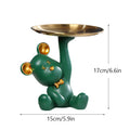 ArtZ® Bear Sculpture Table Tray - Green