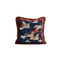 Celestial Steed Velvet Chinoiserie Horse Throw Pillow