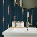Navy Blue Swimmers Mural