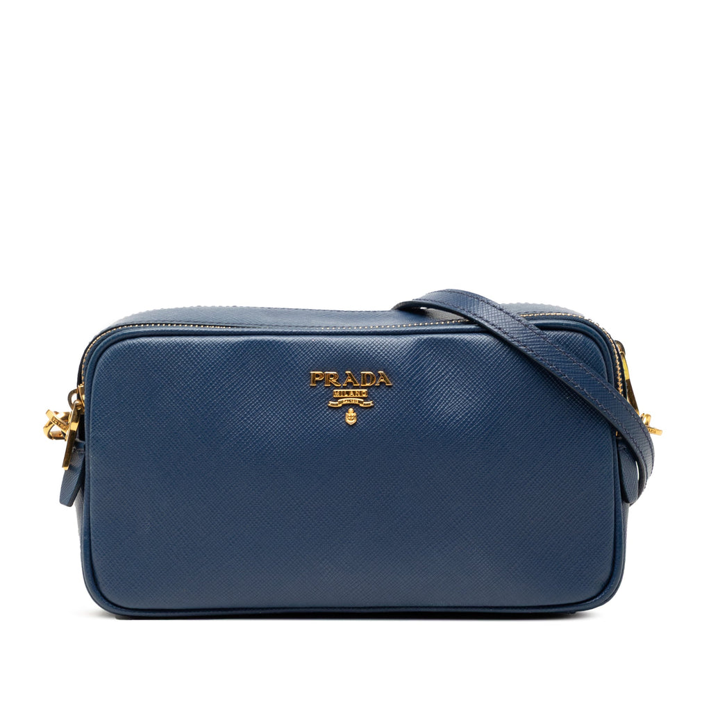 Mini Saffiano Double Zip Crossbody