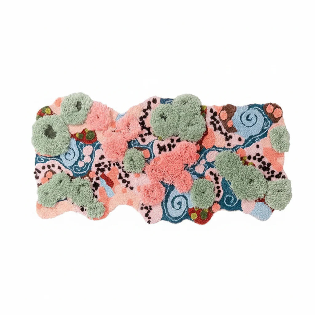 Coral Garden Hand-Tufted Pink Area Rug