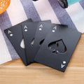 ArtZ® Sip & Spade Stainless Steel Bottle Opener, Set of 4 - 4 Black