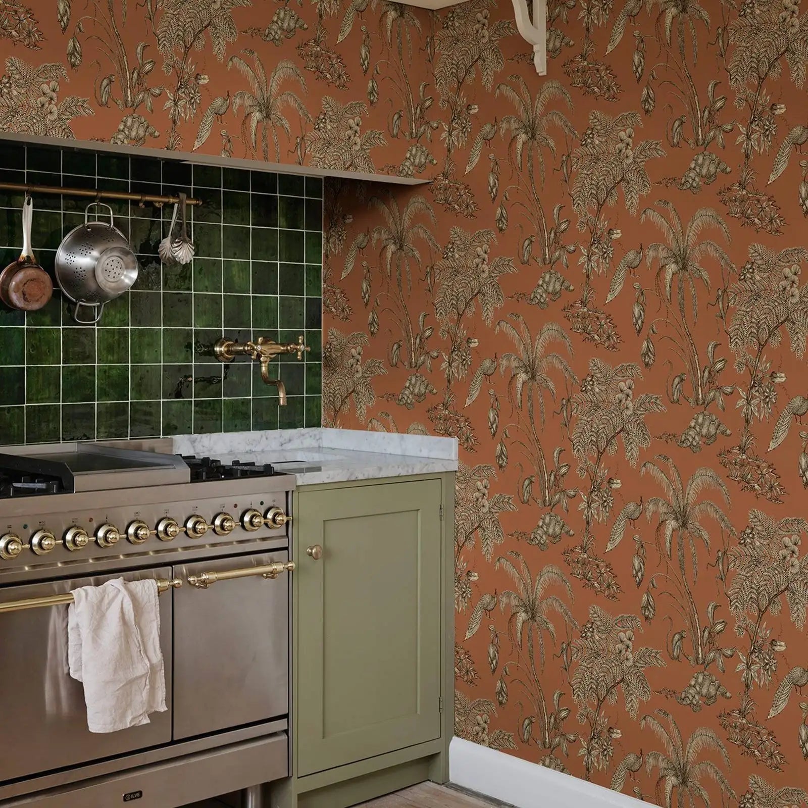 Jungle Toile Wallpaper