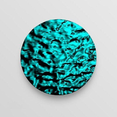 ArtZ® Stainless Steel Wall Pendant - Turquoise Blue / 39.4 inch Diameter (100cm)