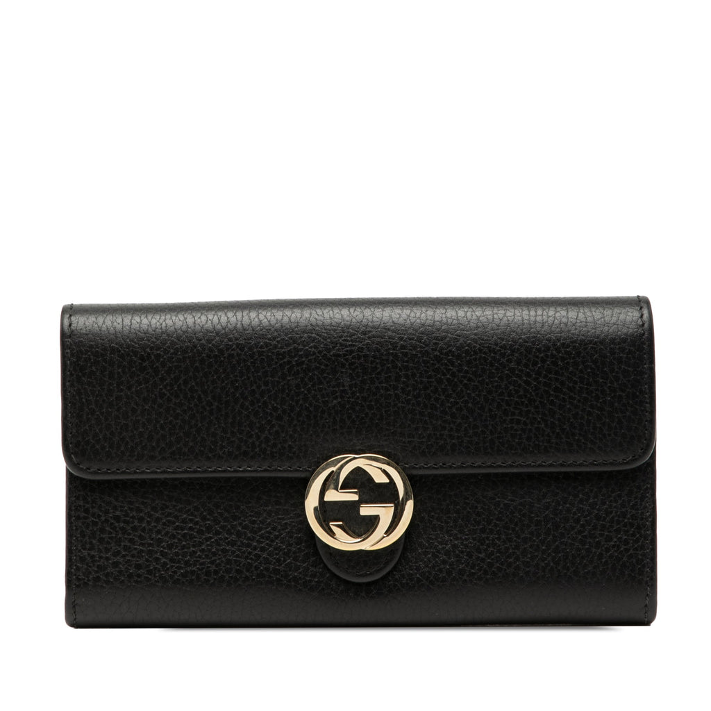 Dollar Calfskin Interlocking G Continental Wallet