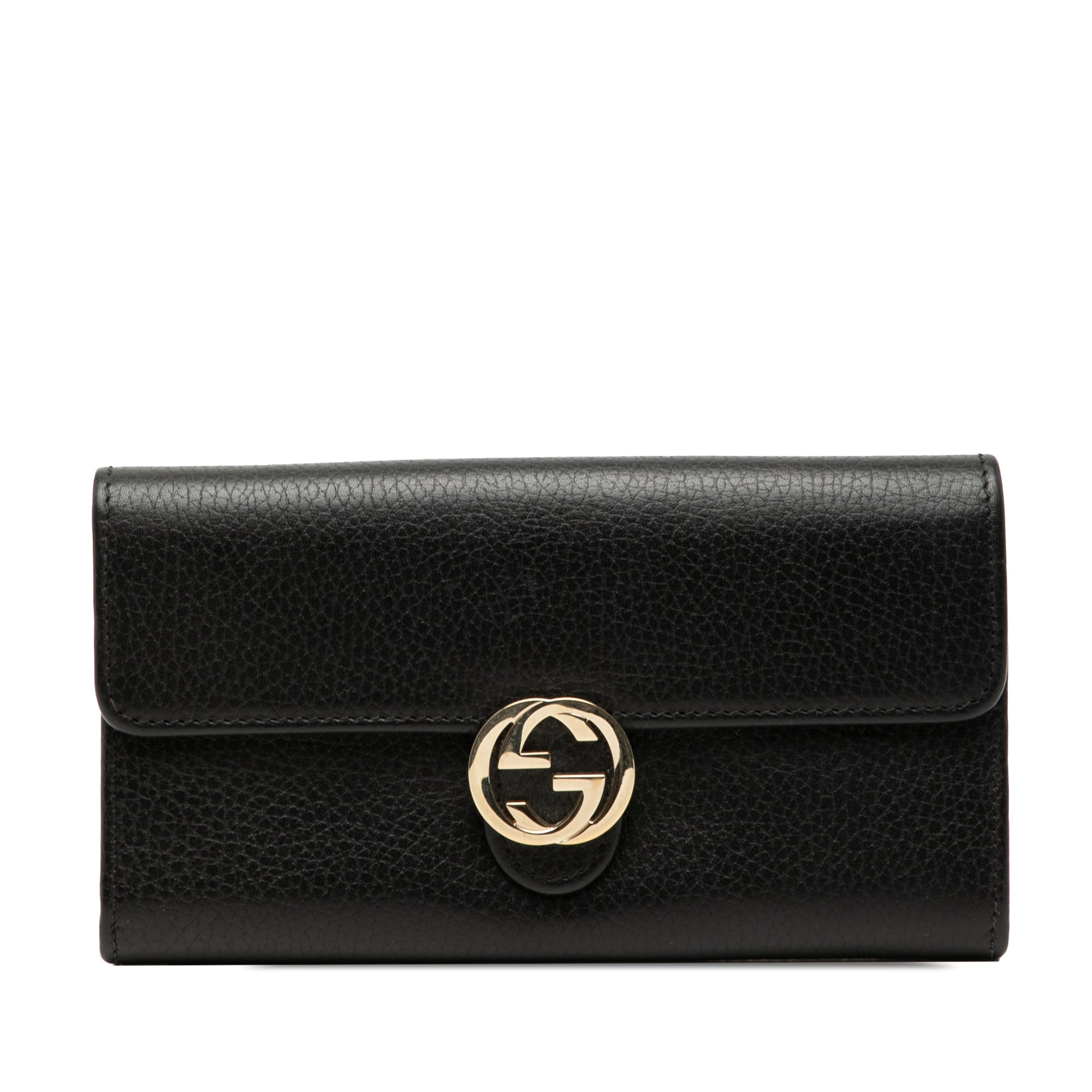 Dollar Calfskin Interlocking G Continental Wallet