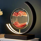 ArtZ® Sand And Water Moving Art LED Moon Lamp