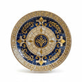 Blue & White Geometric Mosaic Ceramic Wall Plate