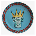 Poseidon's Journey Blue Crowned Muse Decorative Ceramic Plate